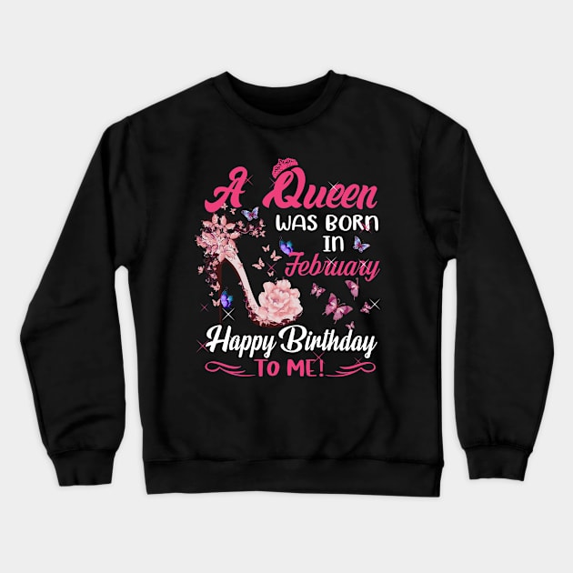 Womens A Queen Was Born In January Happy Birthday To Me Crewneck Sweatshirt by HomerNewbergereq